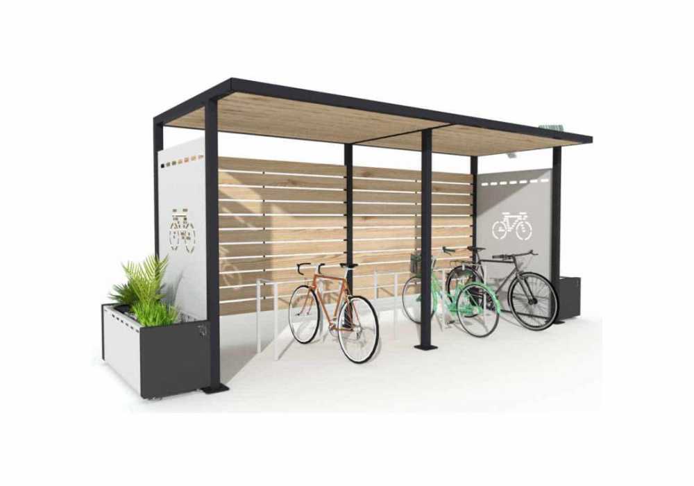 Abri vélos gamme Demi-lune - mobilier urbain pour le vélo